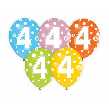 Balloons number 4 Birthday...