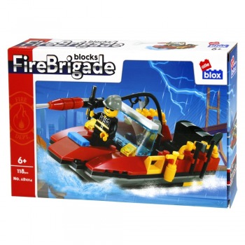 Ziegel Feuerwehr Motorboot...