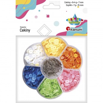 Round sequins 6 colors x 4g...