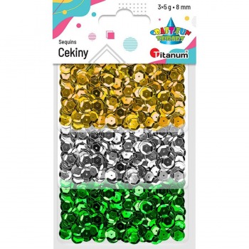 Metallic sequins gold...