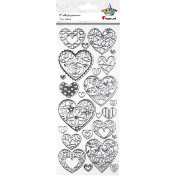 Silver hearts paper...