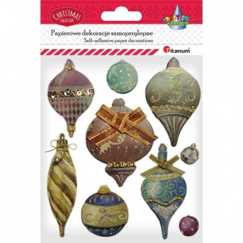 3D retro Christmas stickers...