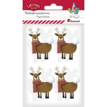 3D paper stickers Reindeer...