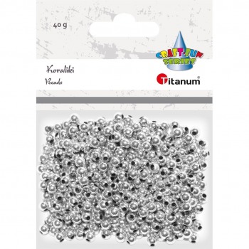 Silberfädelperlen 40g Titanum