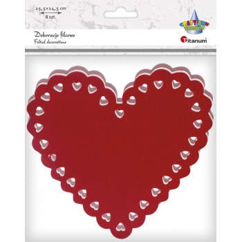 Filzdekoration Herzen mit...