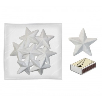 Polystyrol-Sterne 6cm 12Stk...