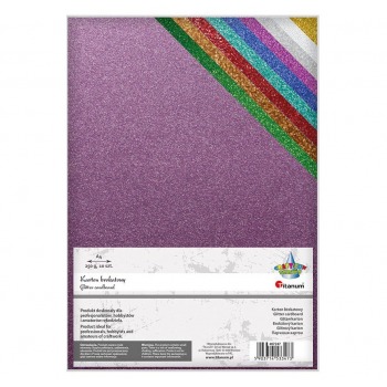 Glitter cardboard A4 10 ark...