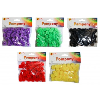 Shan single color MIX pompons
