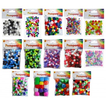 Colorful pompons MIX...