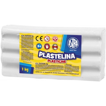 Plastelina 1kg Astra Biała