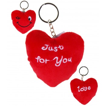 Printed plush Heart pendant...