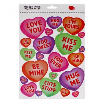 Sticker sheet Hearts with...