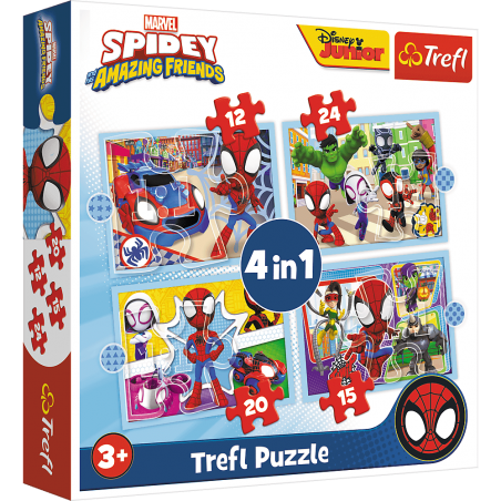 Puzzle 4-in-1 Spidey and the Marvel crew Trefl 3+