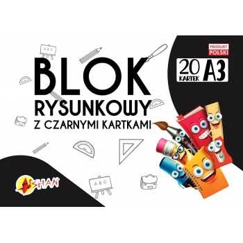 Blok rysunkowy z czarnymi...
