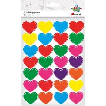 Bunte Papieraufkleber...