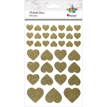 Folienaufkleber Gold Herzen...