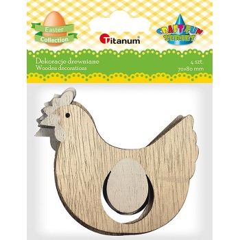 Holzdekoration Hühner mit...