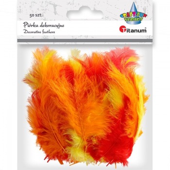 Dekofedern gelb rot orange...