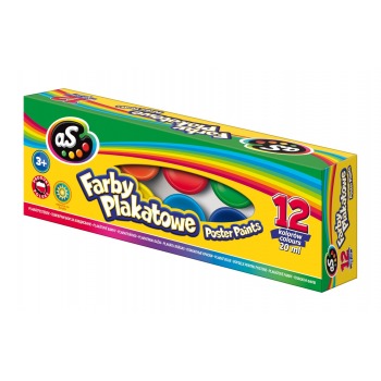 Farby plakatowe 12 kolorów...