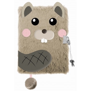 Diary with padlock hairy A5...