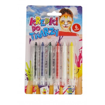 6 colors face pencils