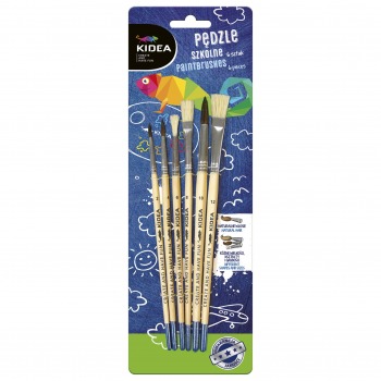 School brushes 6 pcs Kidea