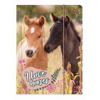 Teczka z gumką A4 Konie 24...