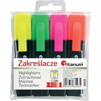 Highlighters 1-5mm 4 colors...