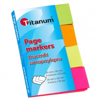 Index tabs 4k 20x50mm Titanum