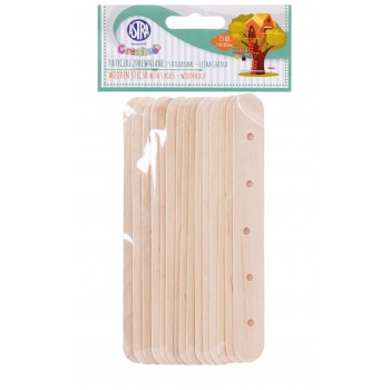 Wooden sticks with holes...