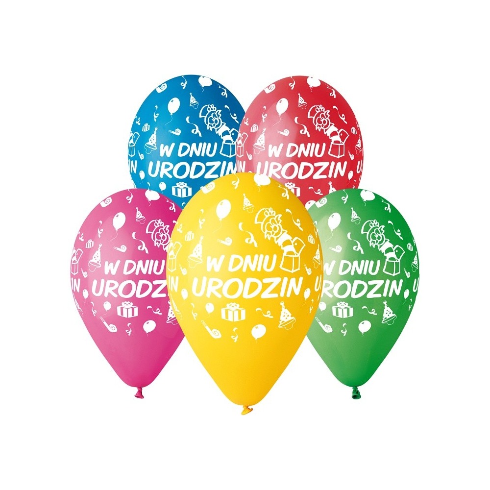 Premium Luftballons zum Geburtstag 12 / 5 Stk