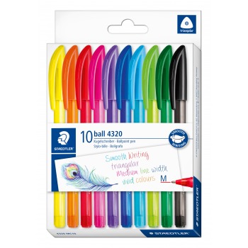 Triangular pens 10 colors...