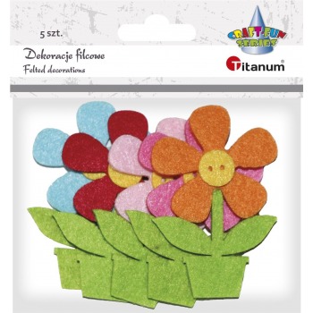 Filzdekorationen Blumen...