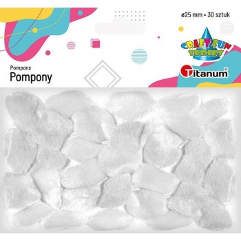 Acrylic pompons white 25mm...