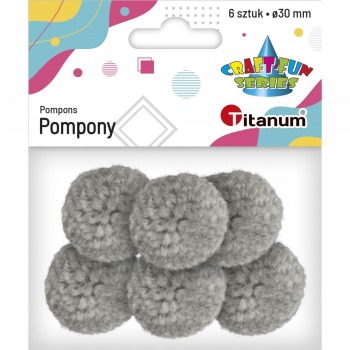 Fiber pompons gray 30mm...