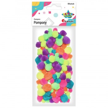 Pompony akrylowe neonowe 68...