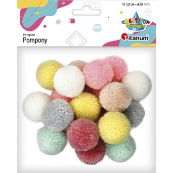 Vlies Pompons Mix pastell...