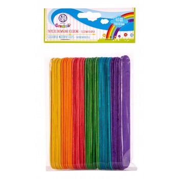 50pcs Colorful Wooden Popsicle Stick 15cm