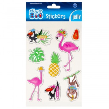 Flamingos gel stickers...