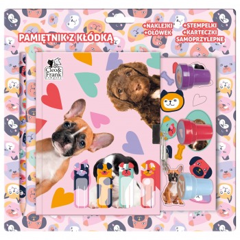 Diary with padlock + stamps...