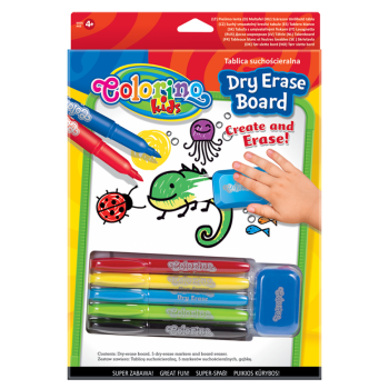 Dry-erase board + 5 markers...