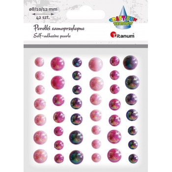 Self-adhesive beads pink...