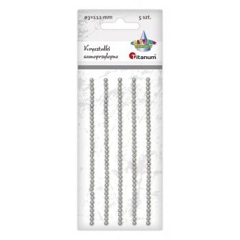 Self-adhesive crystals on a...