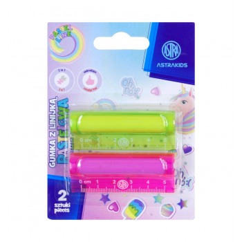 Radiergummi mit 5 cm Lineal...