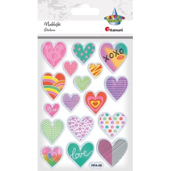 Convex stickers Hearts mix...