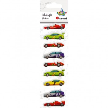 Convex stickers Racing cars...