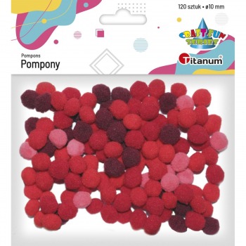 Rote Pompons Mix 10mm 120...