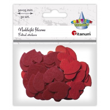 Hearts felt stickers 50 pcs...
