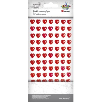 Self-adhesive beads Hearts...
