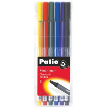 Cienkopisy 6 sztuk Trio Patio